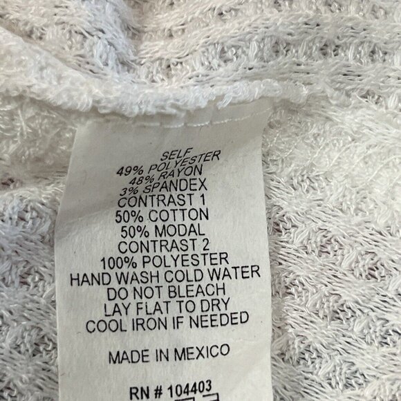 A Beautiful Soul Boho Blouse Size 2XL White and Blue Flowy Top - Picture 5 of 8